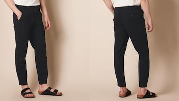 Este pantalón chino de tipo 'jogger' para hombre es elástico y ofrece la máxima comodidad.