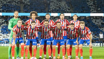 Once del Atlético que jugó contra la Real Sociedad.