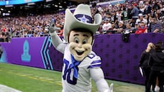 LAS VEGAS, NEVADA - FEBRUARY 06: The Dallas Cowboy mascot poses for photos during the 2022 NFL Pro Bowl at Allegiant Stadium on February 06, 2022 in Las Vegas, Nevada.   Ethan Miller/Getty Images/AFP
== FOR NEWSPAPERS, INTERNET, TELCOS & TELEVISION USE ONLY ==