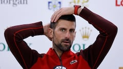 Novak Djokovic, en rueda de prensa tras la final de Shanghái.