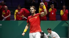 19/11/19 TENIS COPA DAVIS CUP MADRID FINALS 2019 CROACIA - SELECCION ESPA&Ntilde;OLA ESPA&Ntilde;A
 BORNA GOJO - RAFAEL NADAL 
 ALEGRIA