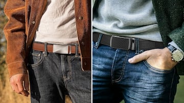 Este cinturón de cuero con hebilla automática es uno de los más vendidos en Amazon.
