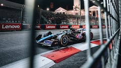 Gasly, con el Alpine en Singapur.