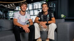 Antonelli y Russell, pilotos de Mercedes para 2025.