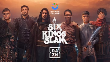 Cartel con el que DAZN ha anunciado que será el partner global para la retransmisión del Six Kings Slam.