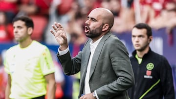 El entrenador del Celta Claudio Giráldez, durante un partido de Liga.
