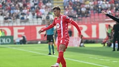 Daniel Maldini durante un partido con el Monza.