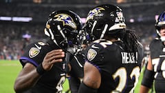 Derrick Henry logró la carrera más larga en la historia de la franquicia de 87 yardas en la victoria de los Ravens sobre Bills.   Greg Fiume/Getty Images/AFP (Photo by Greg Fiume / GETTY IMAGES NORTH AMERICA / Getty Images via AFP)