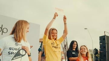 Sara Romeo, campeona del Surf, Music & Friends en la competición Surf Pro Spain de EDP.