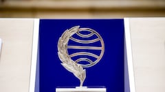 BARCELONA CATALONIA, SPAIN - OCTOBER 14: The award the day before the presentation of the Planeta Prize, at the Llotja de Mar, on 14 October, 2023 in Barcelona, Catalonia, Spain. The Planeta Prize, to be held tomorrow, October 15, is the largest financial award in the world, surpassing the Nobel Prize. The winning novel is awarded 1,000,000 and the runner-up 200,000. It is not only a literary event, but also a social one, which fulfills the objective of placing the awarded Spanish authors in levels of diffusion and popularity. (Photo By Kike Rincon/Europa Press via Getty Images)