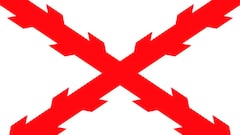 Pabellón nacional hasta 1701, manteniéndose como pabellón civil (mercante) posteriormente, hasta 1793. Usada también en bastiones peninsulares y ultramarinos.
