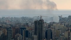 Smoke rises from Beirut's southern suburbs, amid the ongoing hostilities between Hezbollah and Israeli forces, Lebanon, October 10, 2024. REUTERS/Abdel Hadi Ramahi
