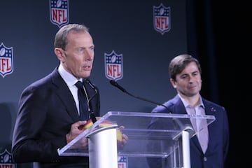 Emilio Butragueño y Peter O'Reilly anunciaron el primer partido de temporada regular en la historia de la NFL en Madrid, España.