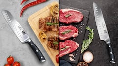 El cuchillo japonés santoku tiene, principalmente, tres usos: cortar, picar y filetear.