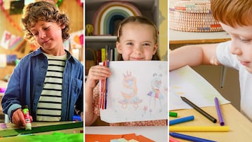 El pegamento, las ceras y los lápices son varios de los básicos del material escolar para la vuelta al cole.